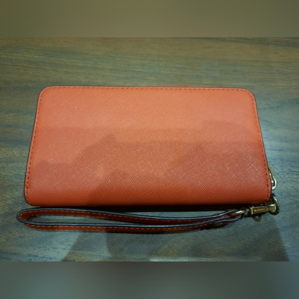 Michael Kors Wristlet Wallet Orange - Picture 3 of 6